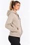 Women's 3-Thread Zipper Hooded Cargo Pocket Full-Zip Sweat Jacket Winter Soft and Comfortable - 3