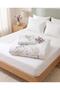 Nefes Anne Kız Linear Embroidered 100% Cotton Double Duvet Cover Set 6 Pieces - 4