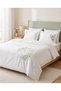 Nefes Anne Kız Linear Embroidered 100% Cotton Double Duvet Cover Set 6 Pieces