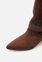 Ary women's brown suede bellows short heeled boots a012-k42 - 4