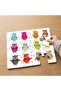 24 Piece Wooden Children's Puzzle with Colorful Owls Illustration Design
