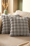 Luxury Puffy Soft Double-Sided Plush Pillowcase Set of 2, Embossed Textured Decorative Pillowcase