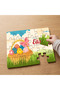24 Piece Wooden Children's Puzzle with Easter Egg Design in a Basket