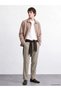 Khaki Loose Fit Men's Trousers
