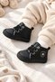 Black Lace-Up Star Emblem Soft Sole Baby Boy Sports Booties (4-12 Months / 18-19 Number) - L-263 - 4