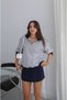 Navy Blue Striped Sweatshirt - 3