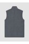 Gray Stand Collar Men's Fleece Vest - 5