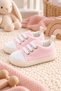 Pink Lace-Up Fabric Textured Knitted Sole Detailed Soft Sole Baby Girl Sports Booties Shoes (4-12 Months / 18-19 Number) - Lnc-5206 - 3