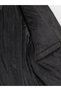 Gray Regular Fit High Collar Suede Coat - 7