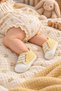 Yellow Lace-Up Fabric Textured Knitted Sole Detailed Soft Sole Unisex Baby Sports Booties Shoes (4-12 Months / 18-19 Number) - Lnc-5206 - 5
