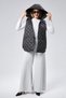 Women's Black Short Quilted Hooded Vest - 4