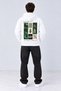 Palestine Themed Oversize Hoodie Black and White Gaza Jenin Vintage Printed Unisex Sweatshirt - 3