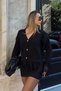 Black Skirt Hem and Sleeve Lace Detail 3 Button Women's Knitwear Cardigan - 4