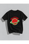 Palestine Watermelon Printed Oversize T-Shirt Unisex Palestine Graphic T-Shirt Black White
