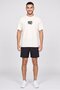 Men Relaxed Fit Crew Neck Short Sleeve Outdoor T-Shirt, Ivory - 2