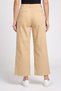 Women Regular Fit Wide Leg Plain Pants, Khaki - 4