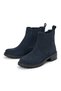 Women Slip on Suede Boots, Navy
