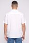 Men Relaxed Fit Short Sleeve Embroidered Casual Shirt, White - 4