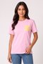 Women Crew Neck Short Sleeve Graphic Print Top, Pink