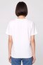 Women Crew Neck Short Sleeve Graphic Print Top, White - 4