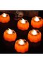 12 Pack Pumpkin Tealights Candles with Spider Web Decor, LED Pumpkin Lights - 2