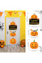 Home Decor Happy Halloween Pumpkins Painted Hanging Door Sign Rustic Welcome Sign Funny Paper Fall Door Decor - 2