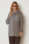 Striped Shirt Collar Tunic 47007
