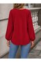 Women's Long Sleeve Crew Neck Janjan Crepe Blouse - 2