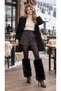 Black Lux Soft Textured Plush Women's Leggings