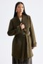 Belted Plush Coat Black - 3