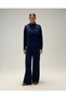6Wf4029-Nv Women's Sweatpants, Navy Blue. - 3