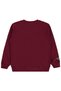 Basic Label Embroidered Sweatshirt for Ages 8-13 - Burgundy - 2