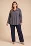 Modal Knitted Plus Size Blouse Smoked - 3