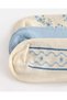 Senior Girls Blue and Cream Ankle Socks, 3 Pairs - 2