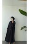 Bibed Cotton Trench Coat Black - 5