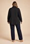 Modal Knitted Plus Size Blouse Black - 5