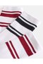 Men White Striped Ribbed Socks, 2 Pairs - 3