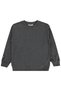 Basic Label Embroidered Sweatshirt for Ages 8-13 - Gray