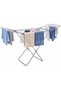 Foldable Stainless Steel Clothes Drying Rack with Side Wings, Portable Laundry Drying Stand for Indoor Outdoor Use, Space Saving Clothes Airer for Towels Shirts Socks and Everyday Laundry - 4