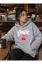 Women's Gray Oversize Hooded Sweatshirt Stn Kurdale