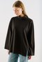 High Collar Long Sleeve Tshirt Black - 4