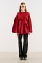 Red Tunic with Ribbed Detail and Belt - 2