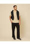 Men Beige Plain Cotton T-Shirt - 5