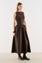 Technical Fabric Ruched Skirt Brown - 5