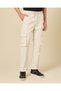 Men White Plain Cargo Pants