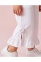 Girls White Frill-Hem Trousers - 3