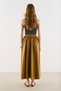 Technical Fabric Ruched Skirt Camel - 7
