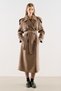 Premium Kruvaze Trench Coat with Hood Mink - 4