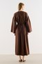 Ribbed Wide Sleeve Dress Bitter Brown - 7