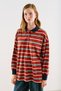 Polo Collar Striped Sweatshirt Tile - 4